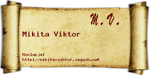 Mikita Viktor névjegykártya